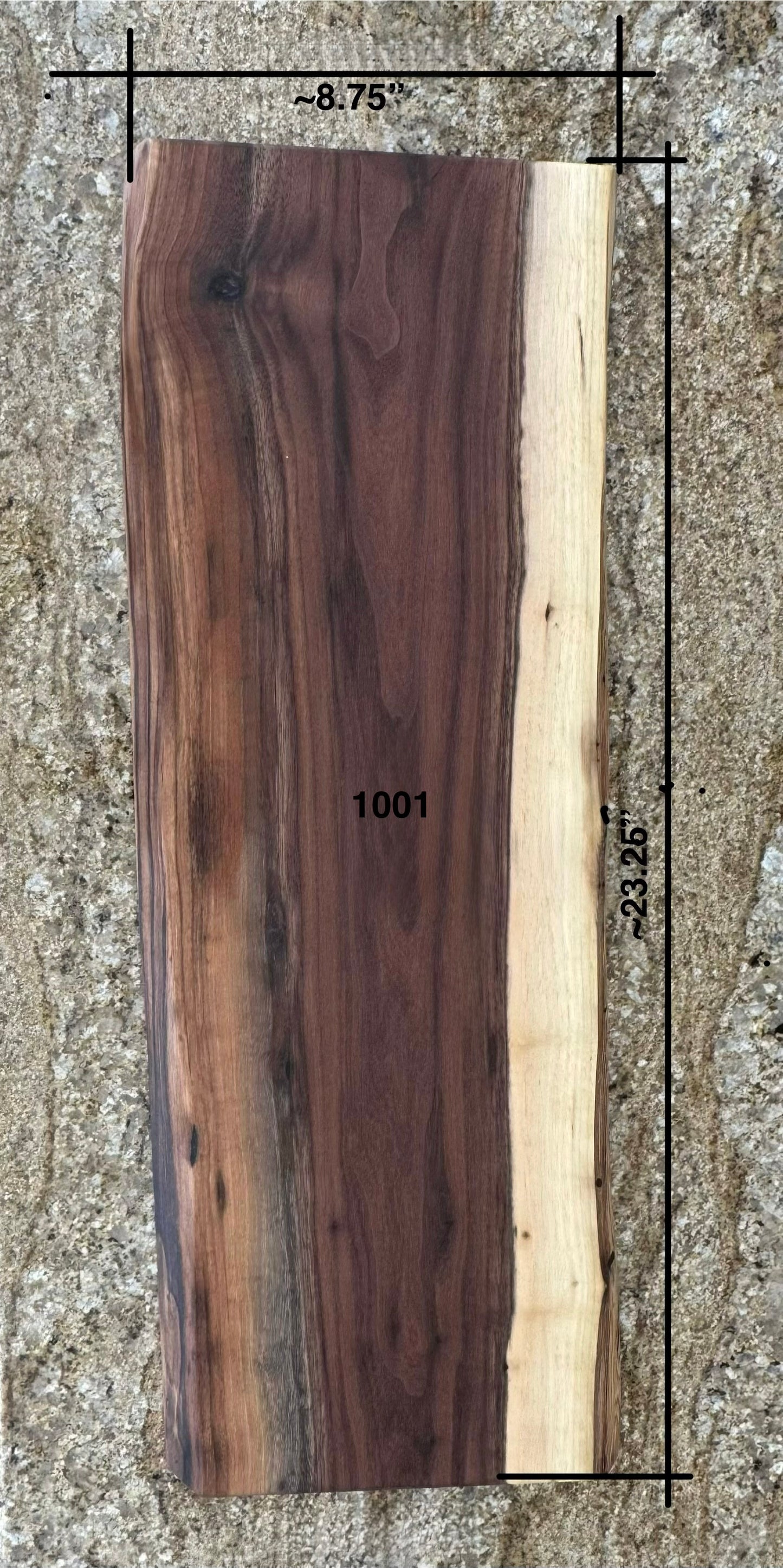 Live Edge Walnut Charcuterie Board #1001