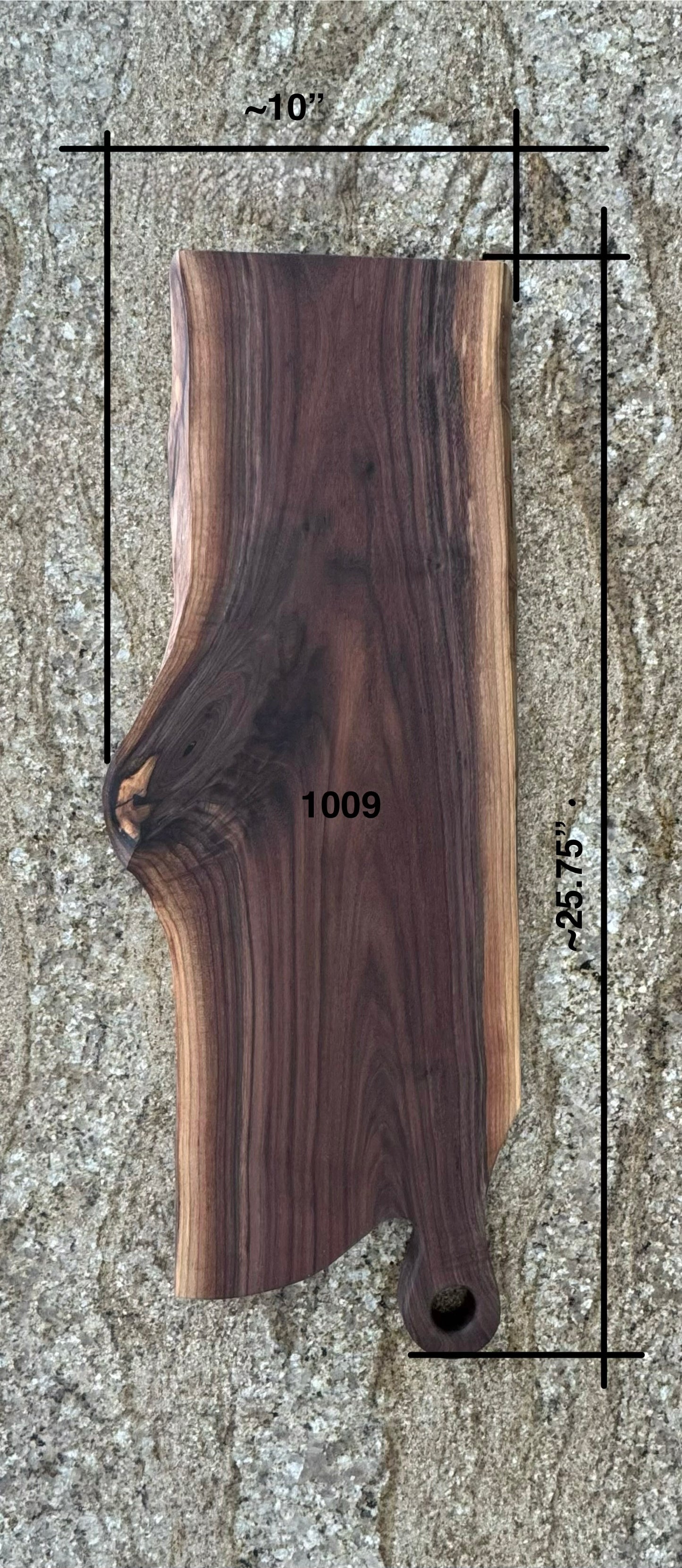 Live Edge Walnut Charcuterie Board #1009