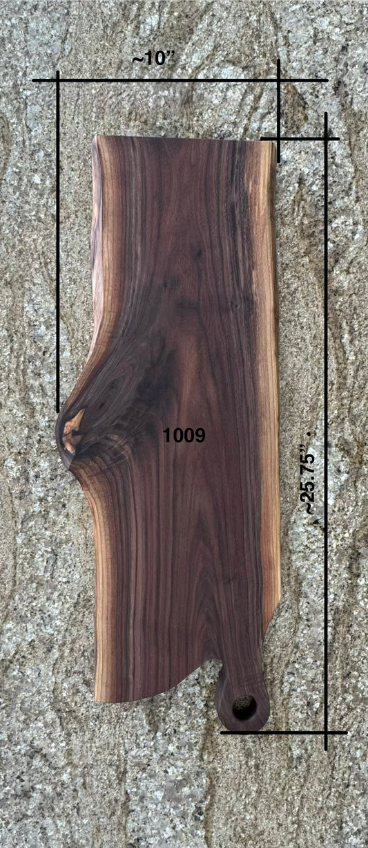 Live Edge Walnut Charcuterie Board #1009