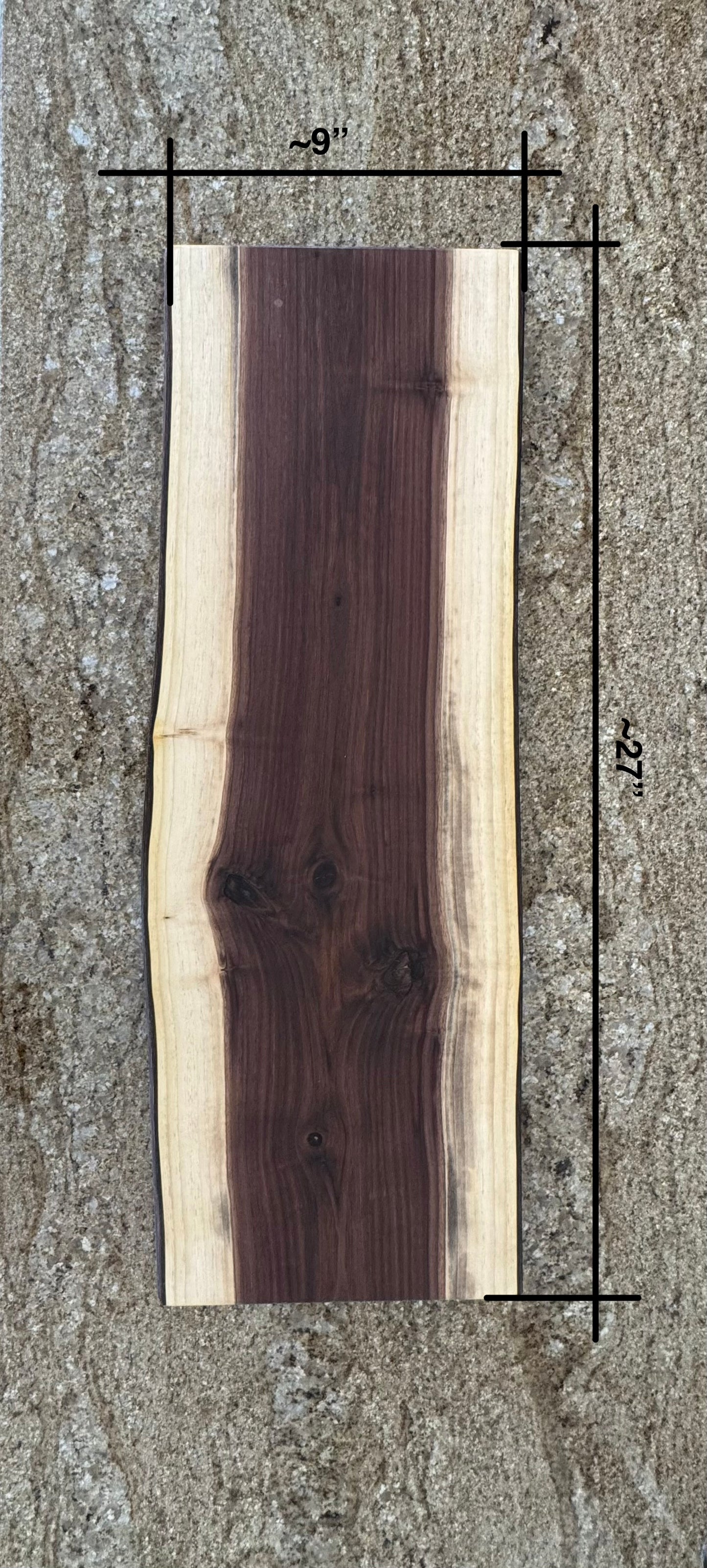 Live Edge Walnut Charcuterie Board #1023